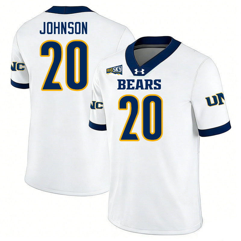 Northern Colorado Bears #20 Brandon Johnson College Football Jerseys,Uniforms Stitched-White